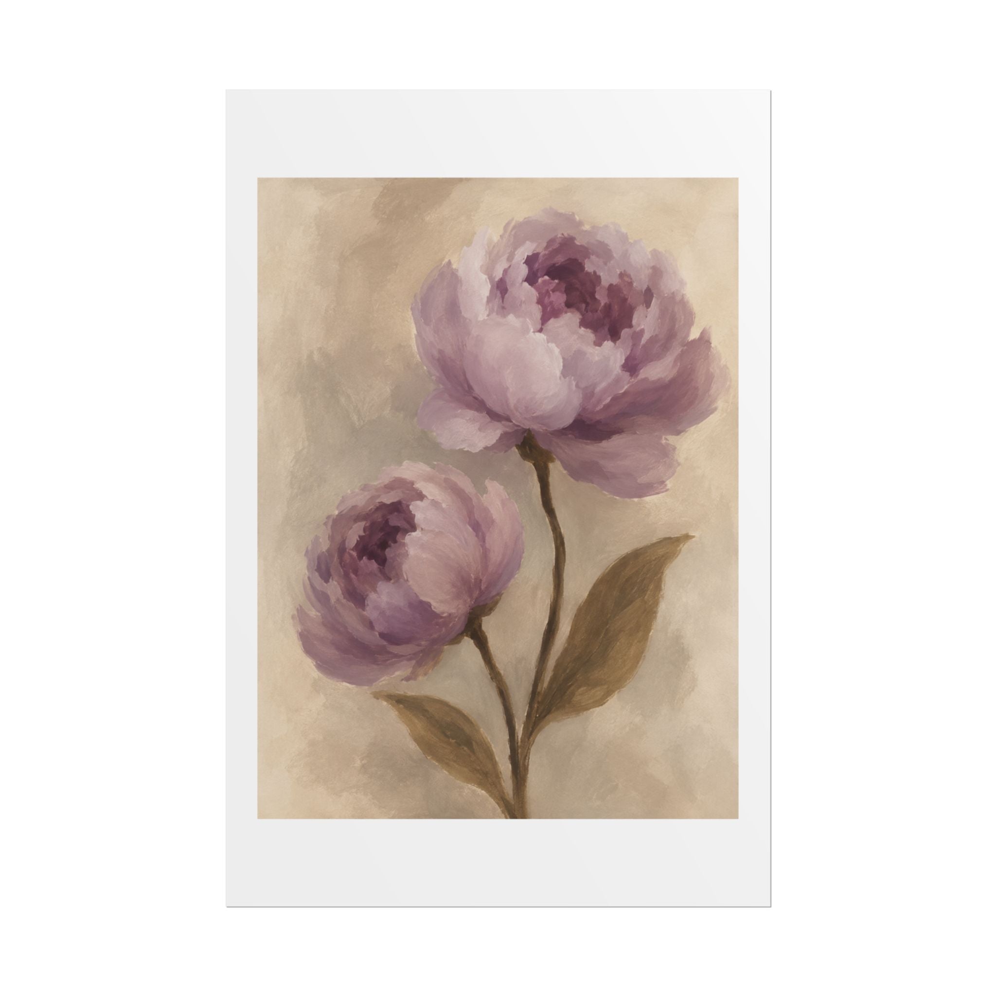 Purple Peony Watercolor Print