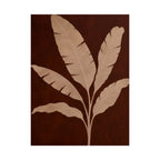 Brown Banana Leaf Print