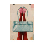 Blue Handbag Print