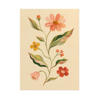 Cream Floral Stem Print