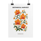 Orange Orchid Botanical Print