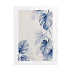 Blue Monstera Watercolor Print