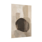 Charcoal Neutral Abstract Print
