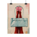 Blue Handbag Print