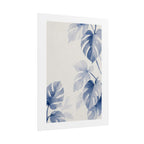 Blue Monstera Watercolor Print