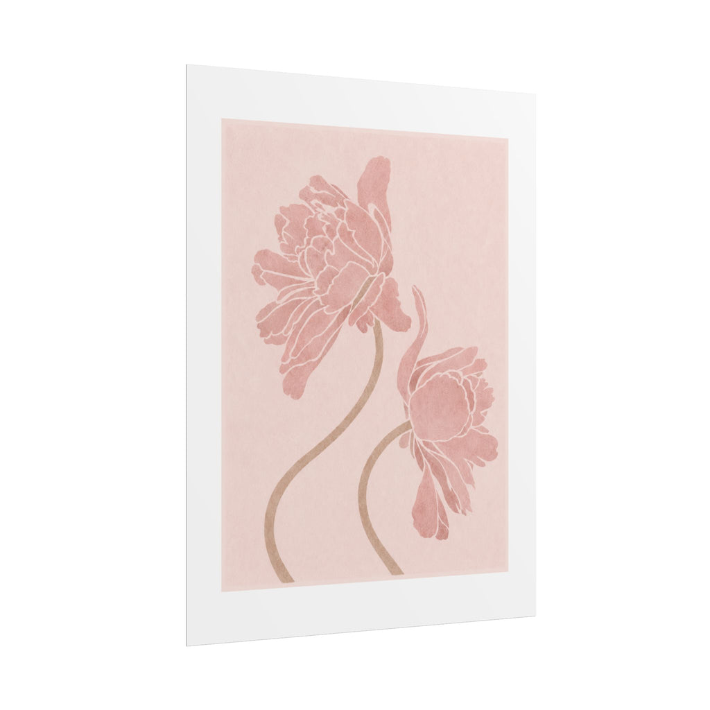 Blush Peony Line Print