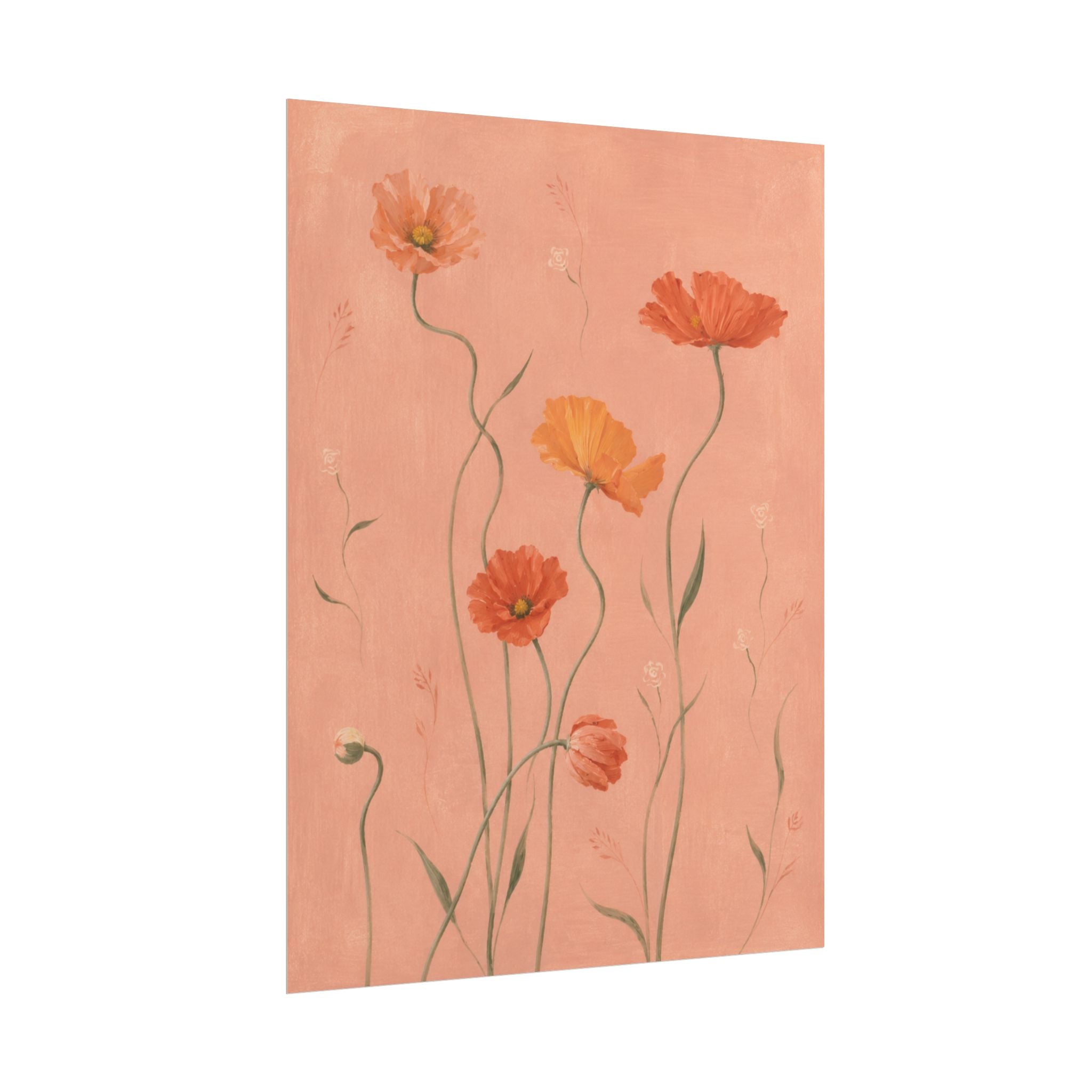 Coral Wildflower Print
