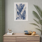 Blue Banana Leaf Print