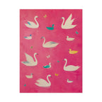 Pink Swan Pattern Print