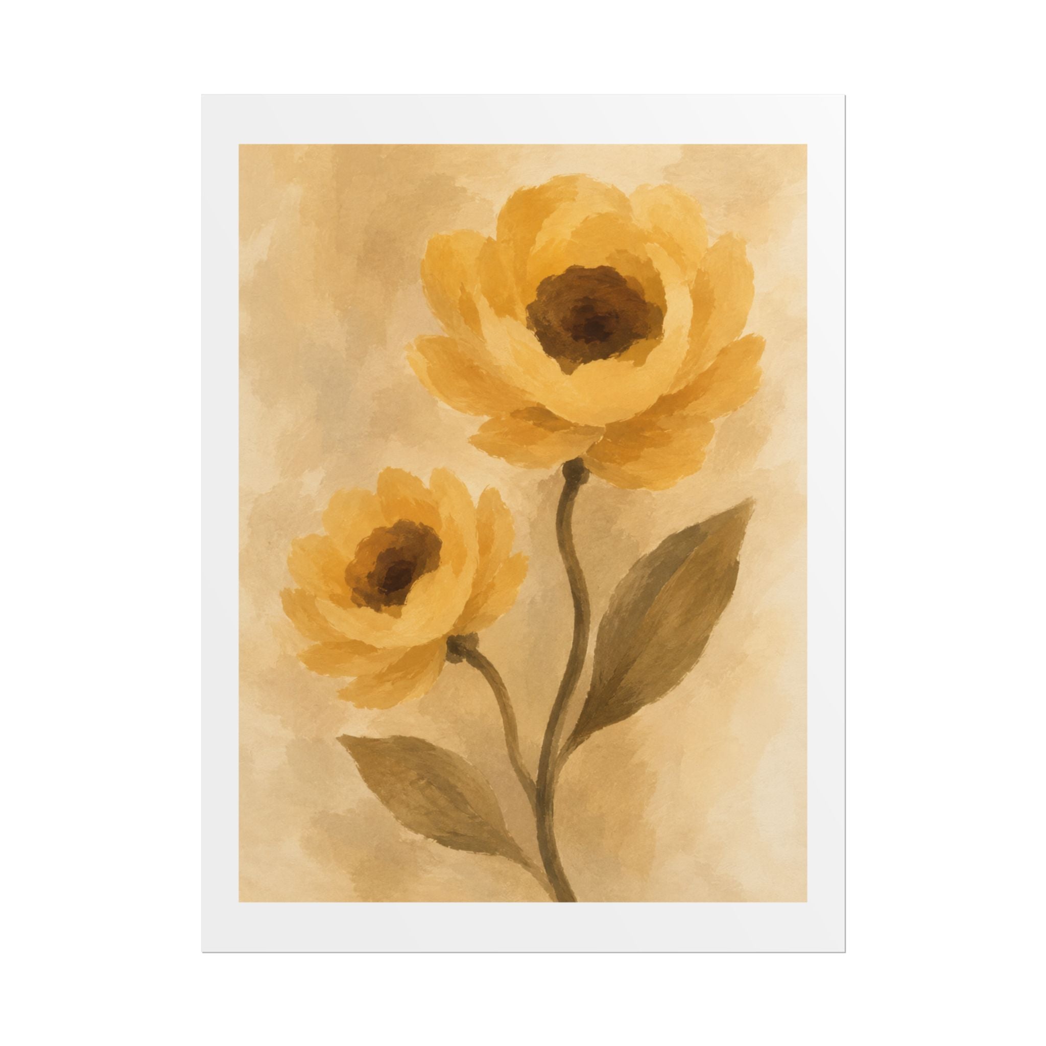 Yellow Flower Watercolor Print