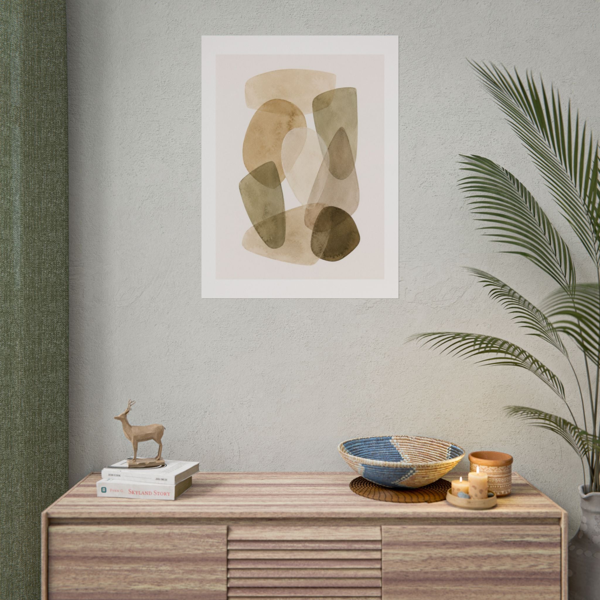 Earth Tone Abstract Print
