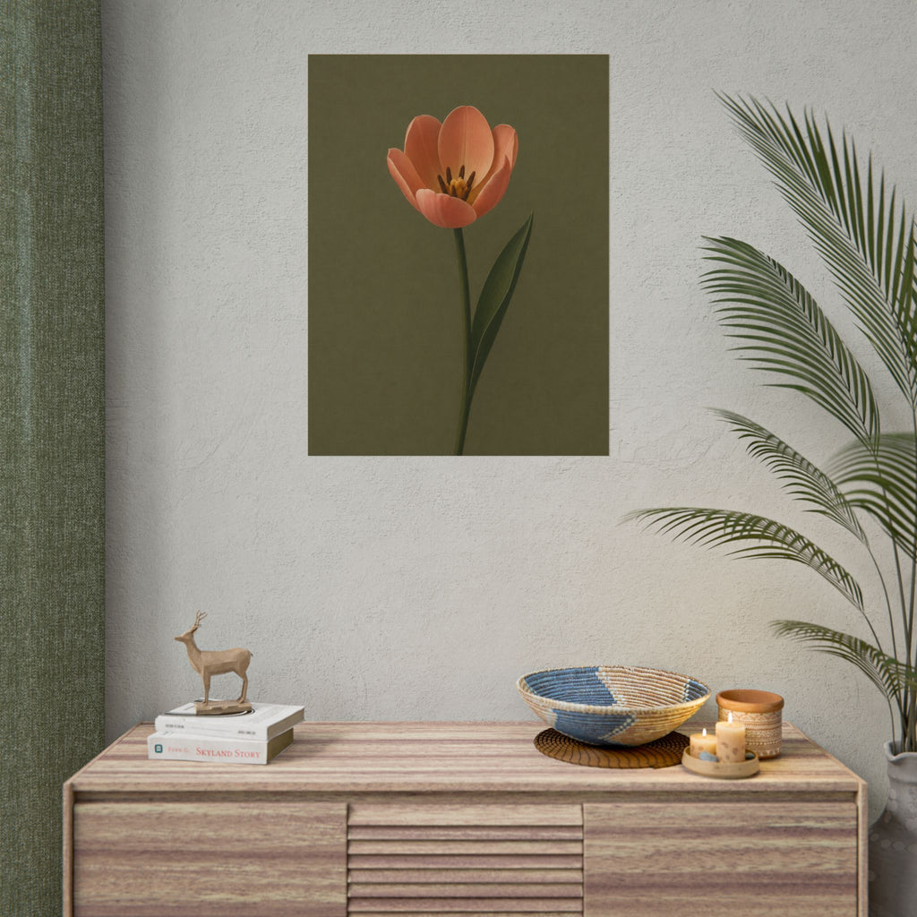 Peach Tulip Print