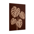 Brown Monstera Print