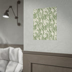 Green Lily Pattern Print