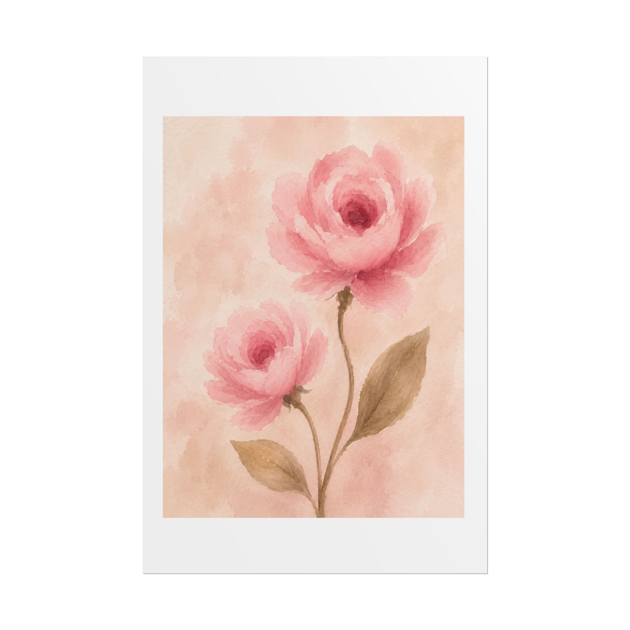Pink Ranunculus Watercolor Print