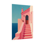 Pink Seaside Stairway Print