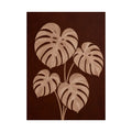 Brown Monstera Print