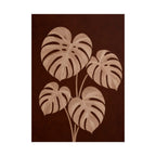 Brown Monstera Print