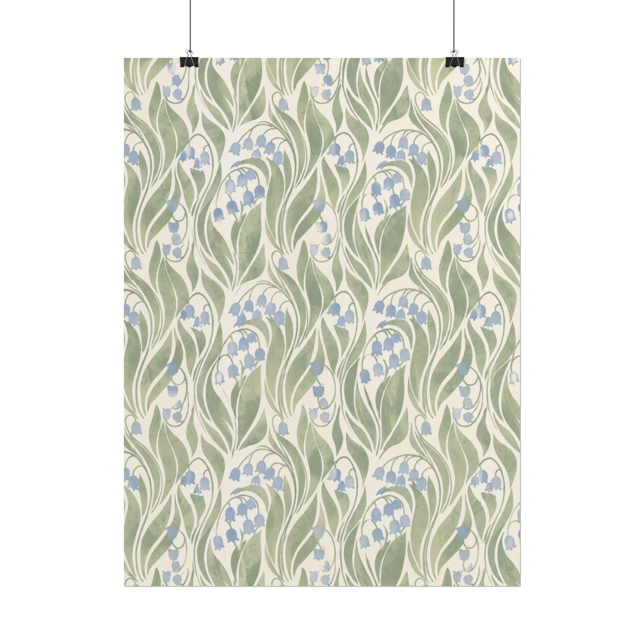 Green Floral Pattern Print
