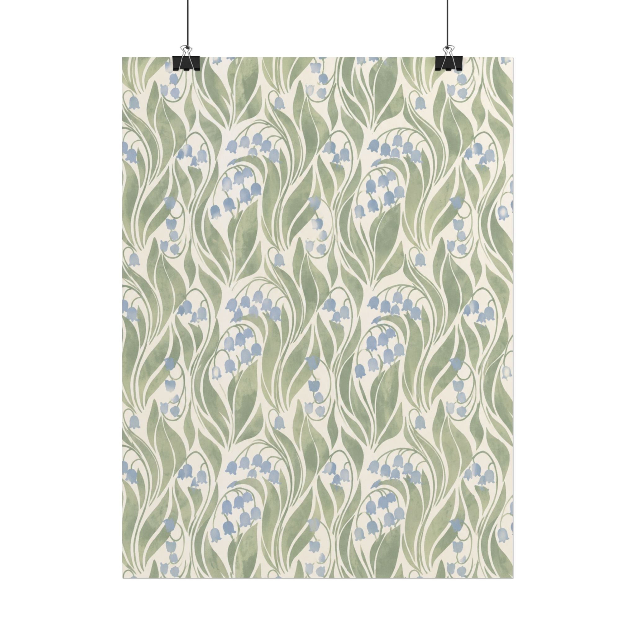 Green Floral Pattern Print