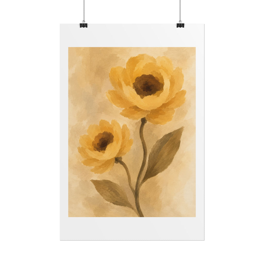 Yellow Flower Watercolor Print