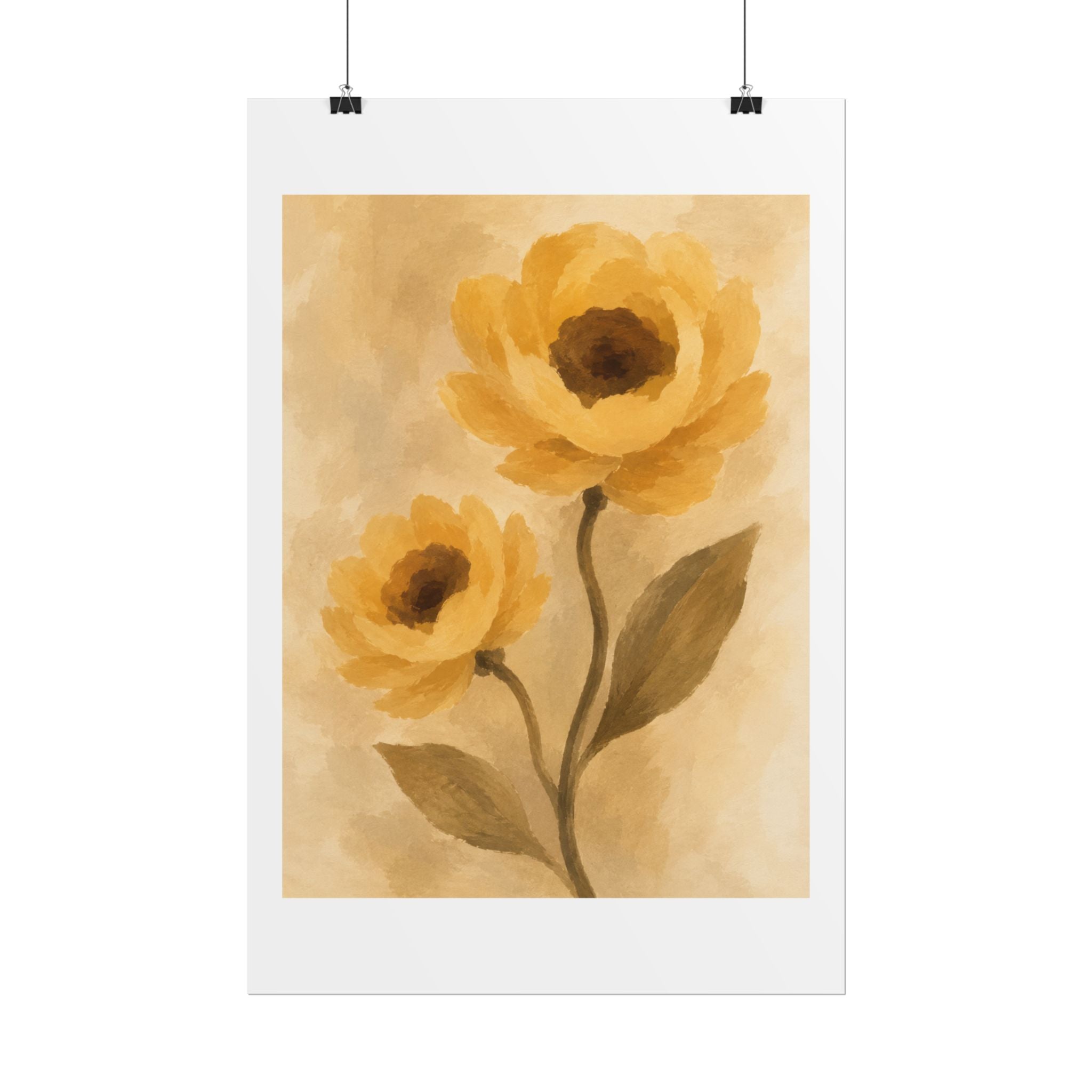 Yellow Flower Watercolor Print