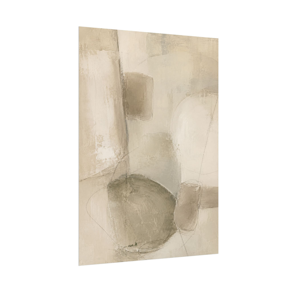 Soft Neutral Abstract Print