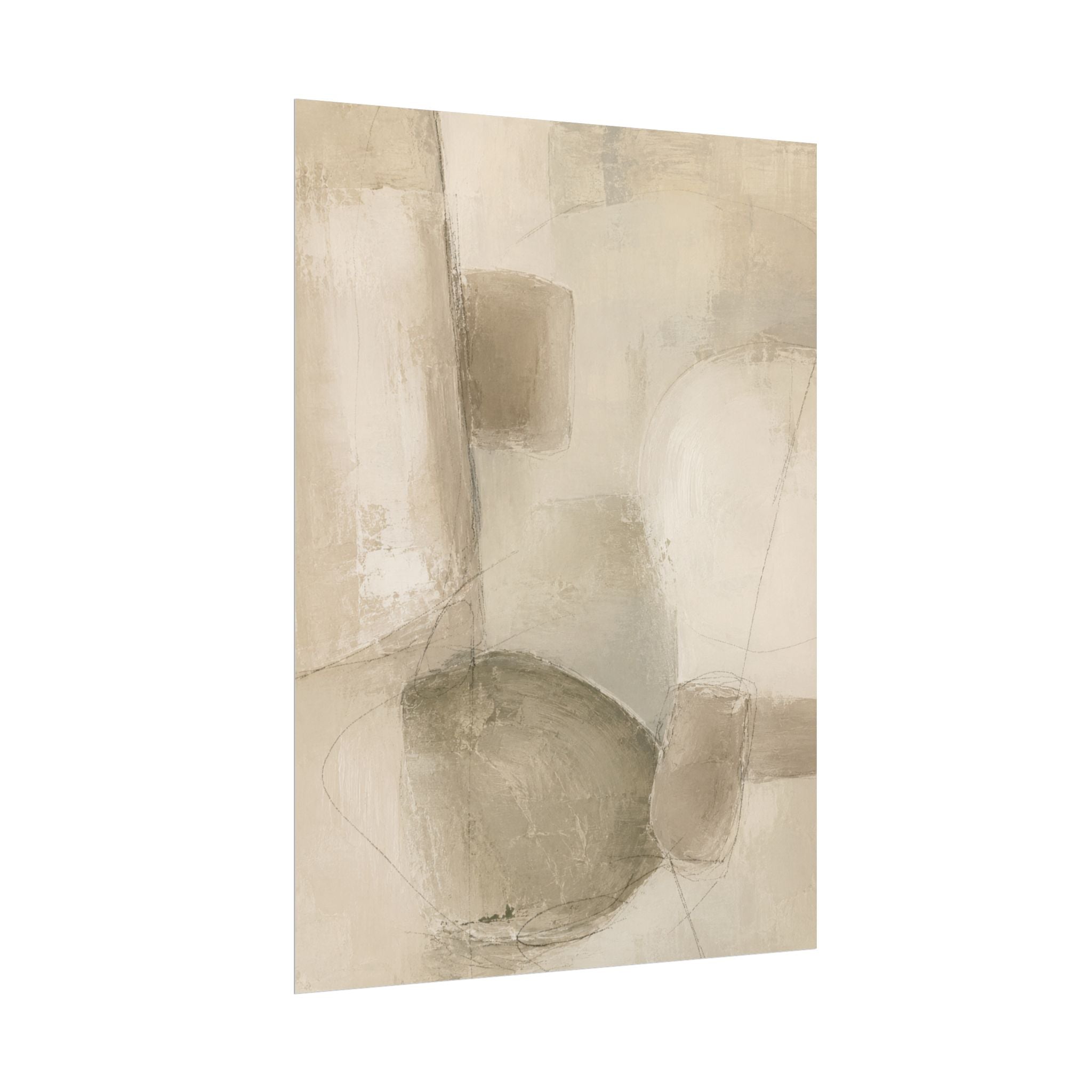 Soft Neutral Abstract Print