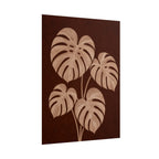 Brown Monstera Print