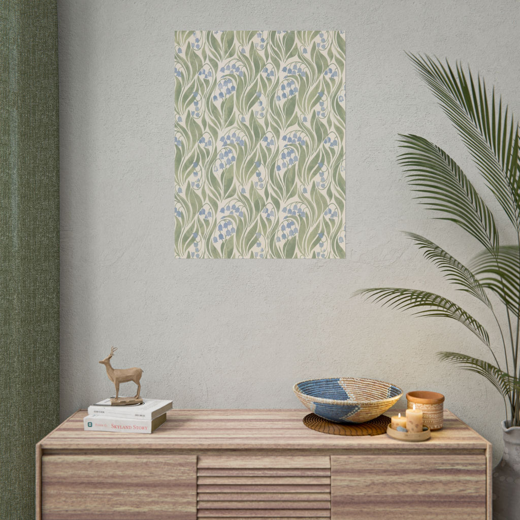 Green Floral Pattern Print