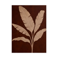 Brown Banana Leaf Print