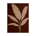 Brown Banana Leaf Print