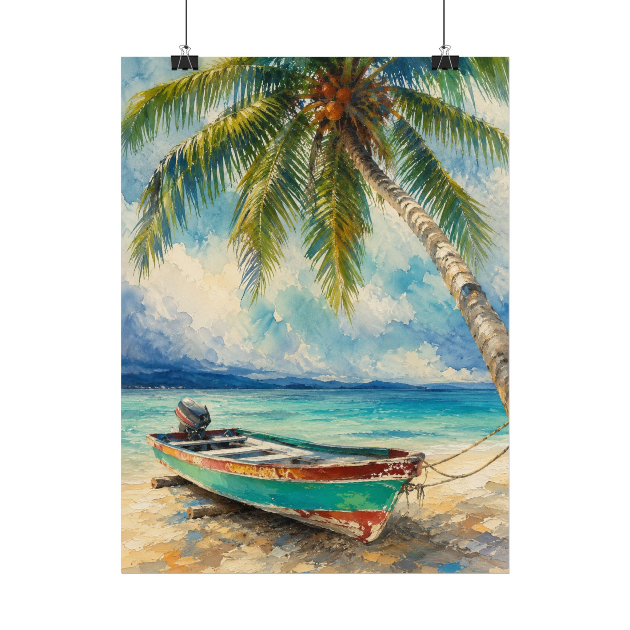 Caribbean Boat Print