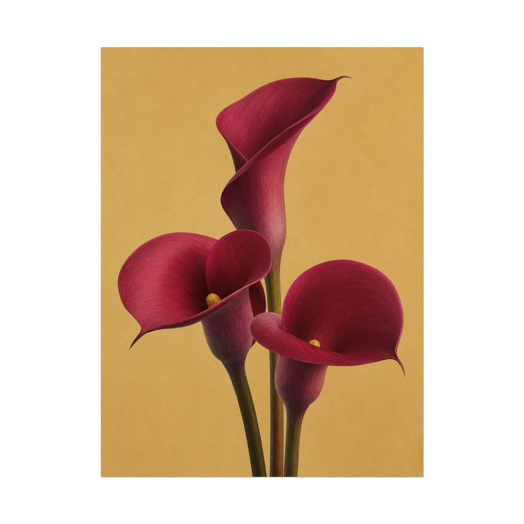 Burgundy Calla Lily Print
