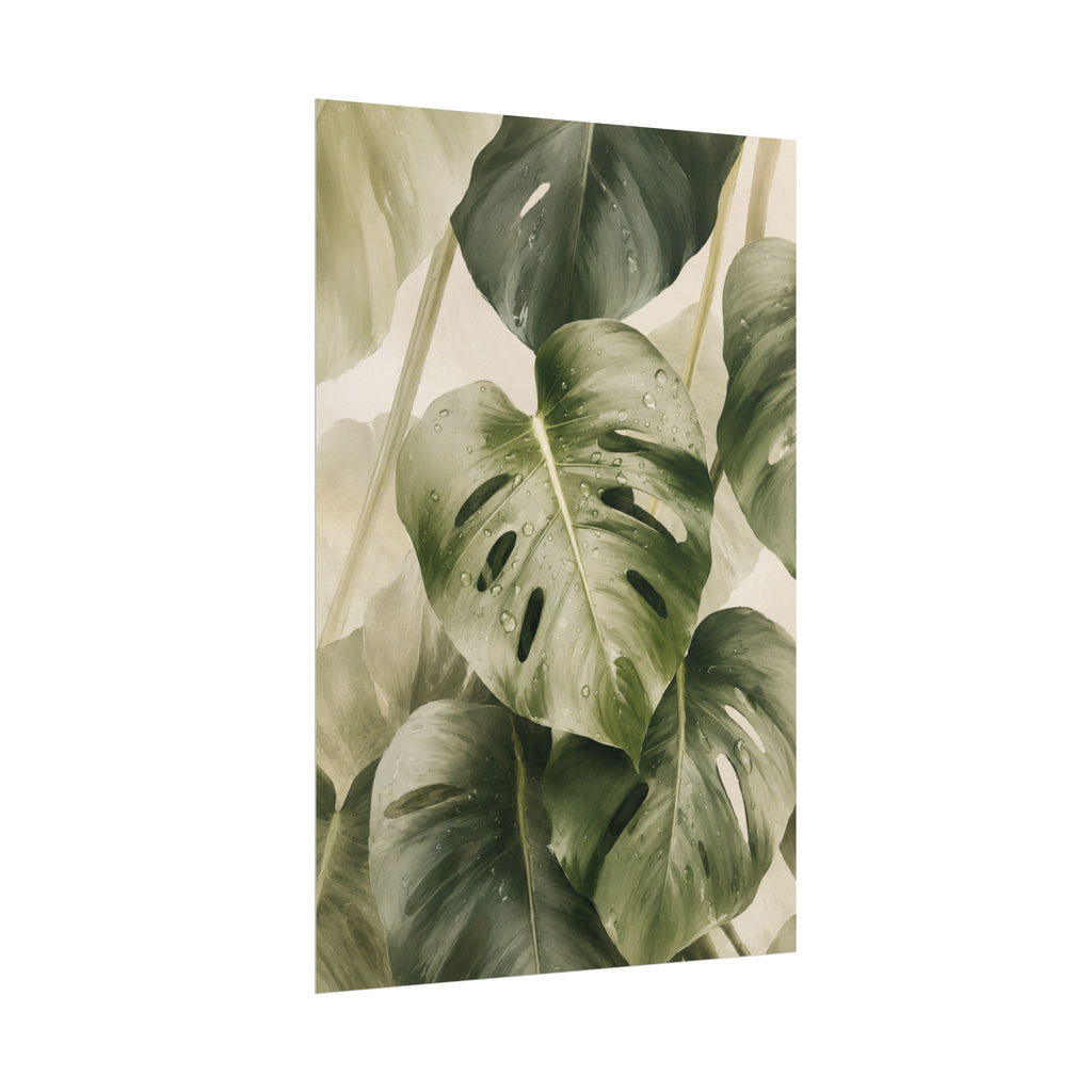 Neutral Monstera Print