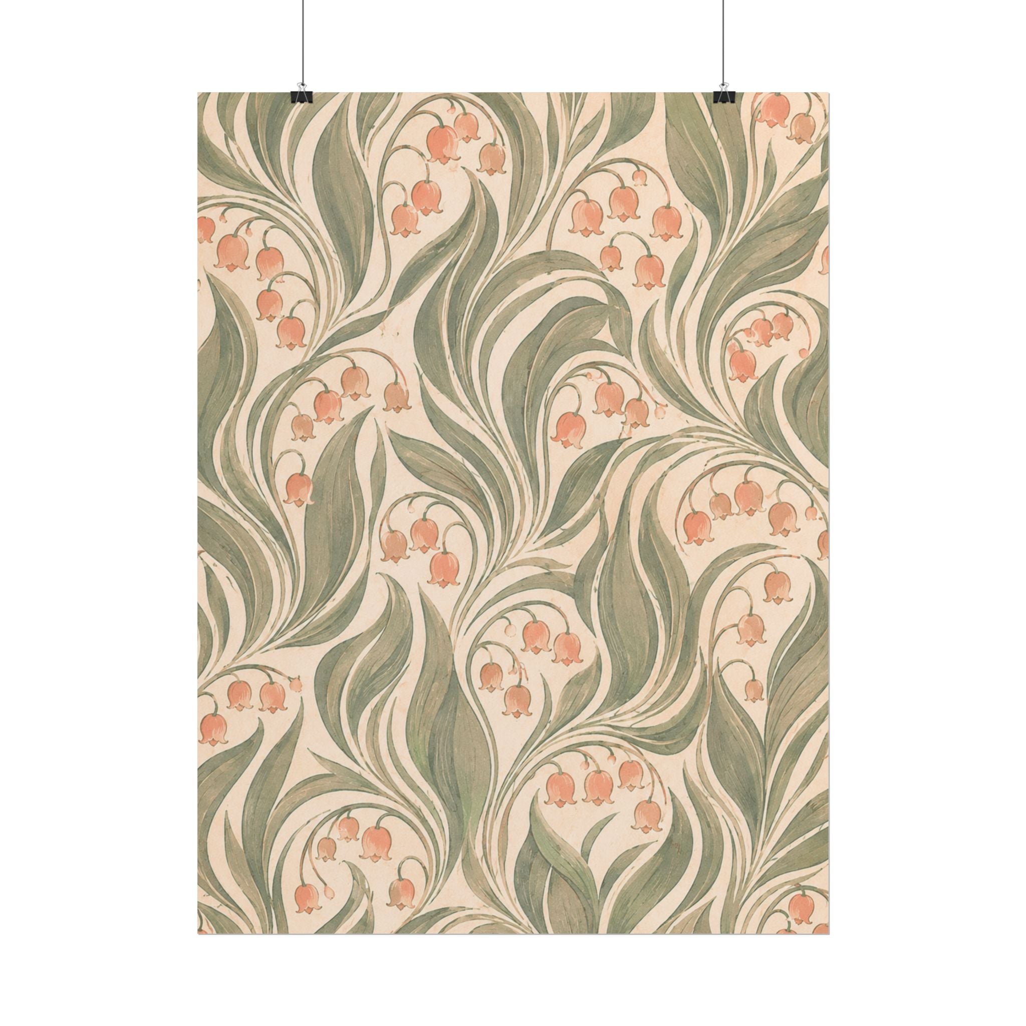 Peach Floral Pattern Print
