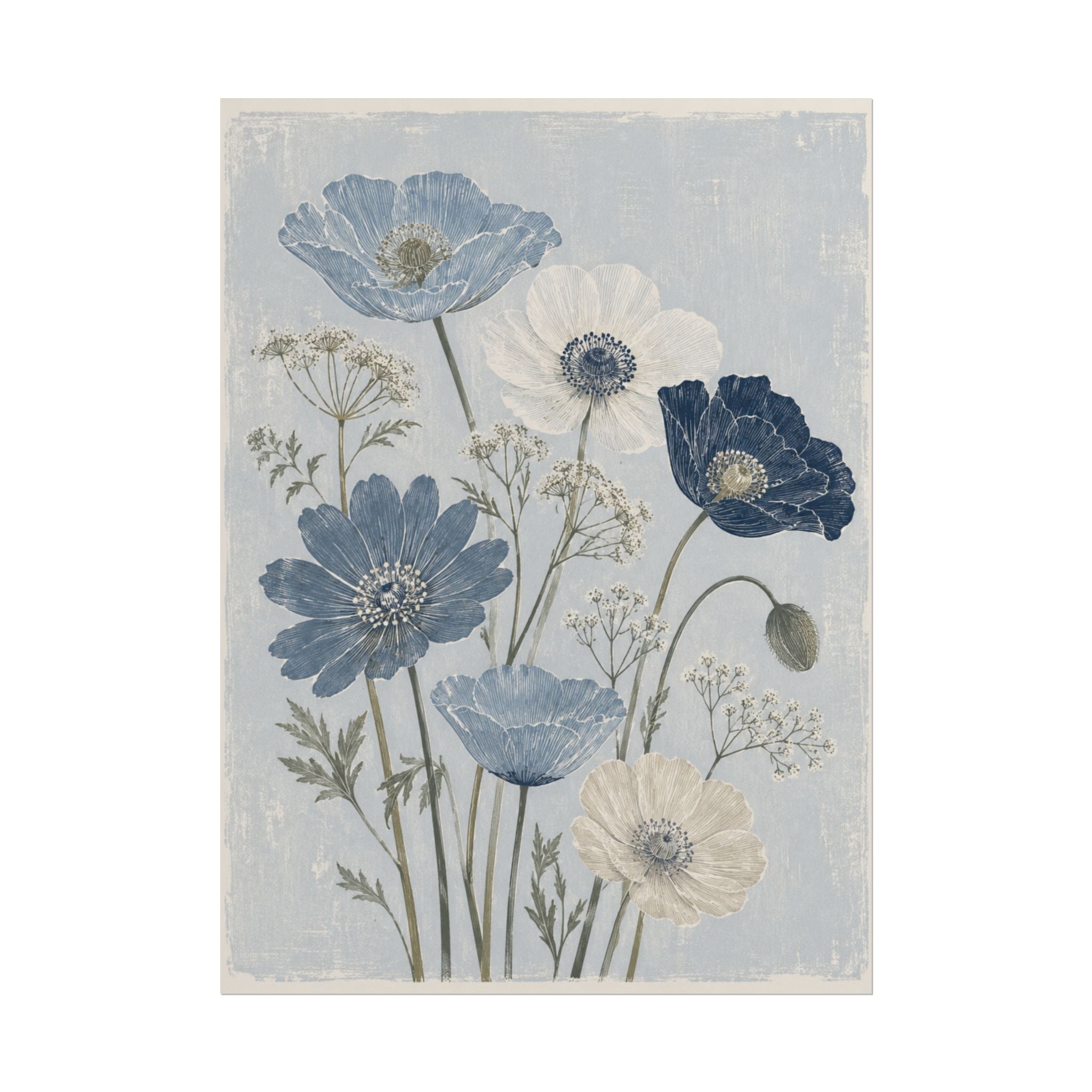 Blue Poppy Meadow Print