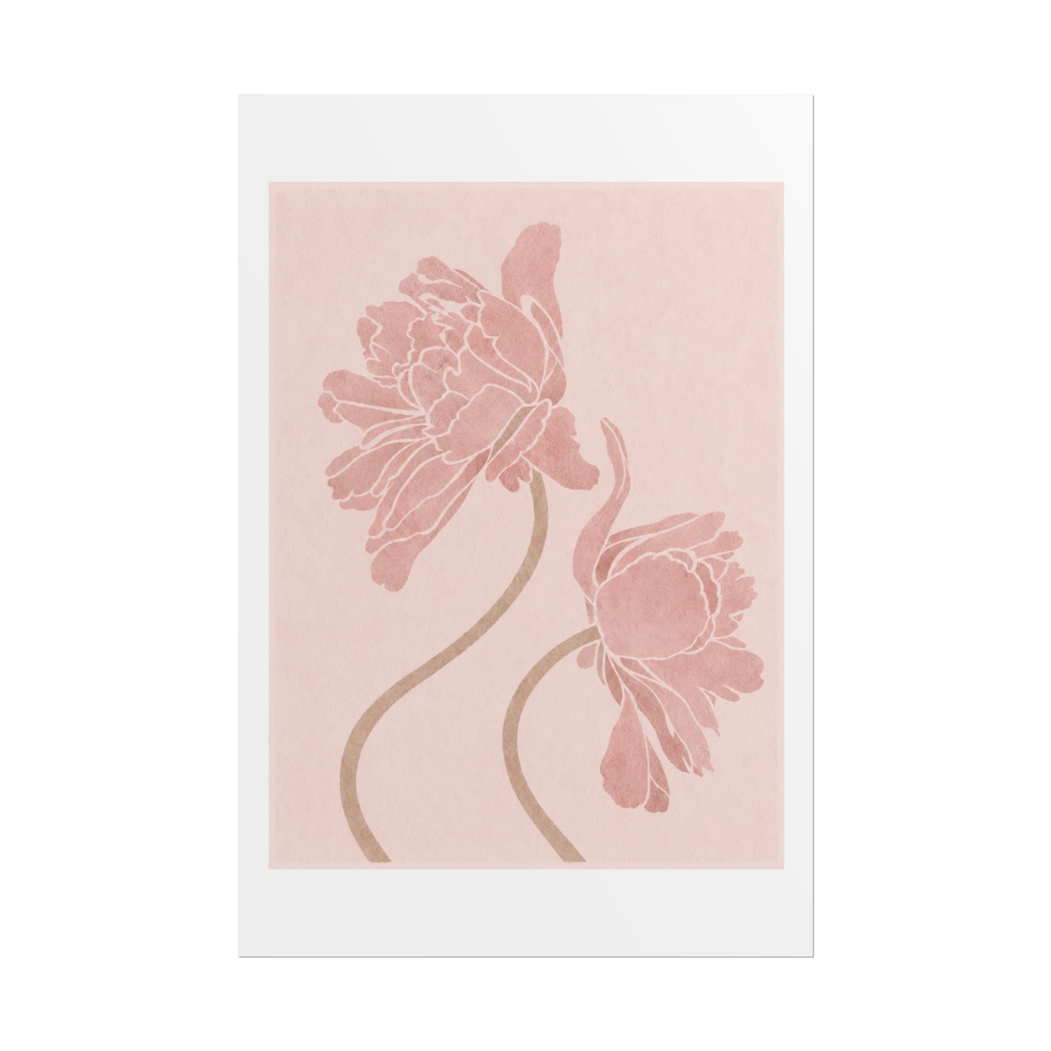Blush Peony Line Print