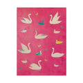Pink Swan Pattern Print