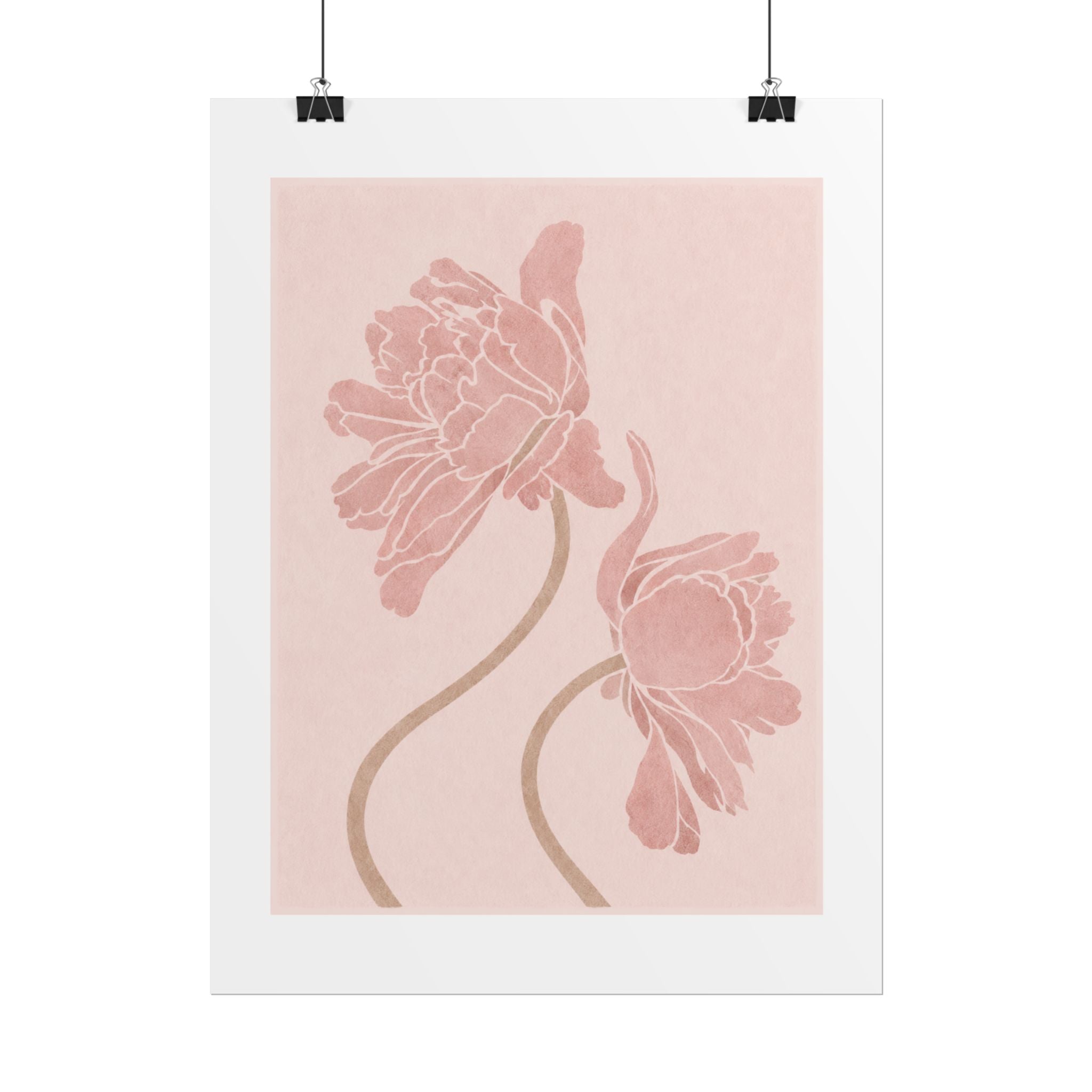 Blush Peony Line Print