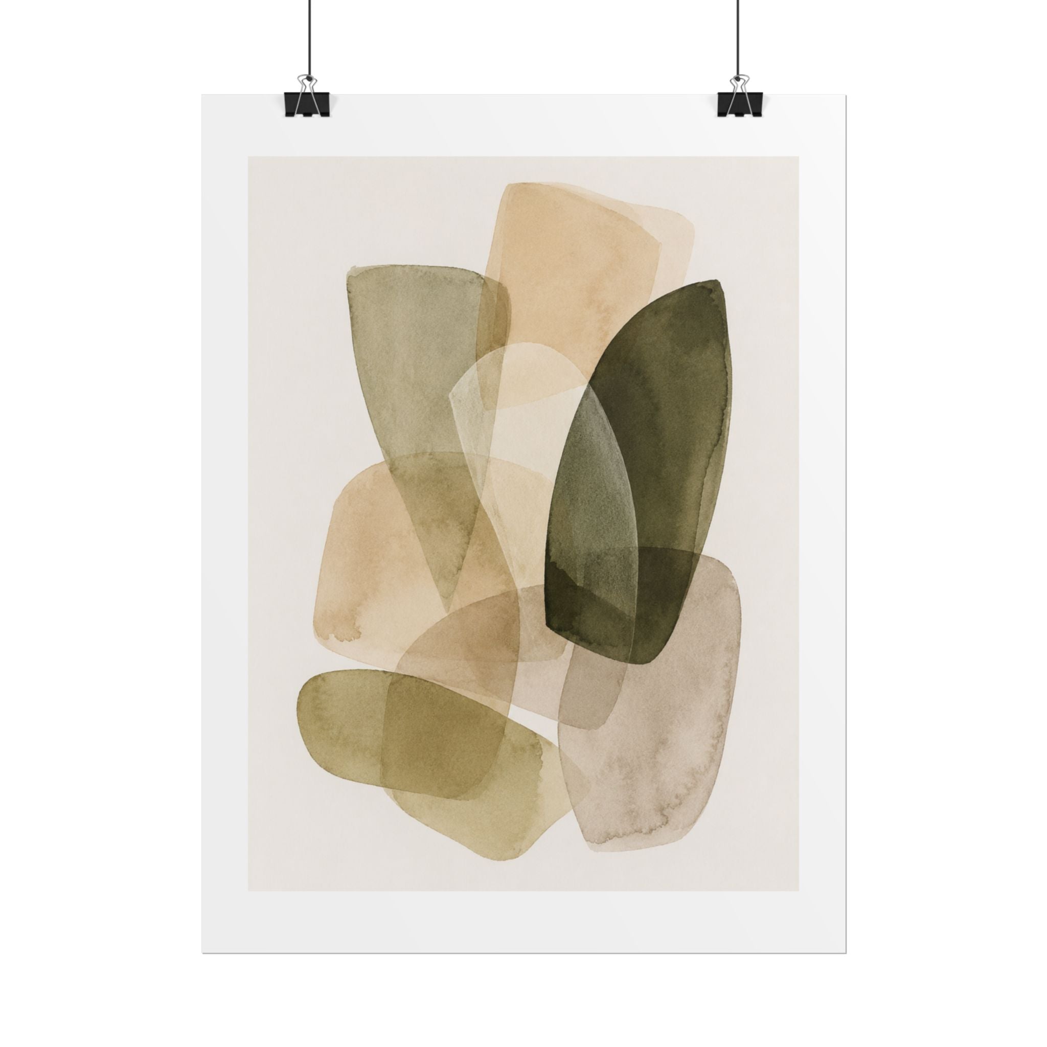 Neutral Abstract Botanical Print