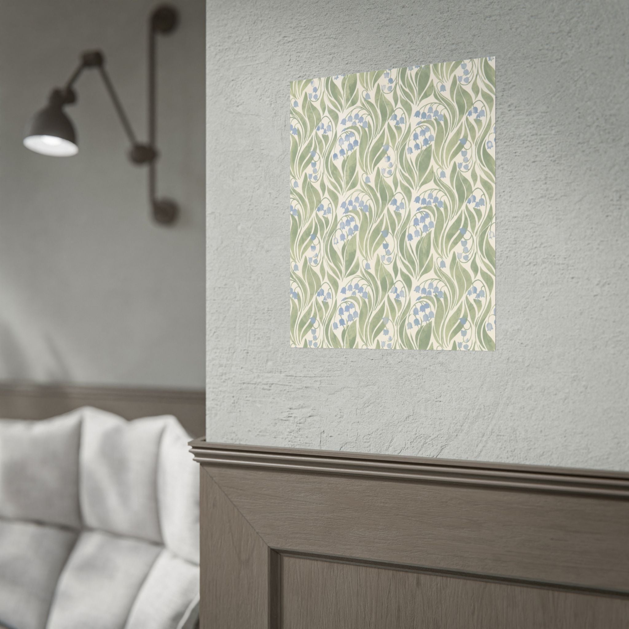 Green Floral Pattern Print