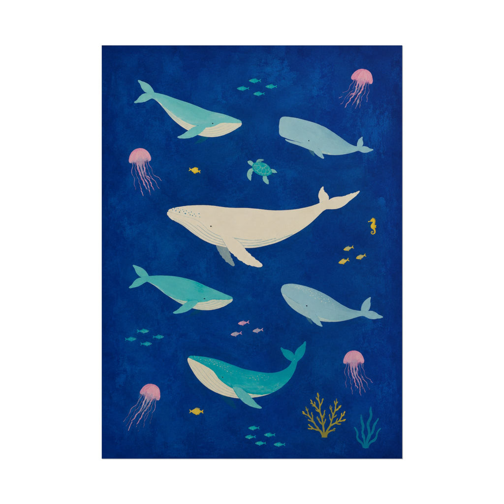 Ocean Whales Print