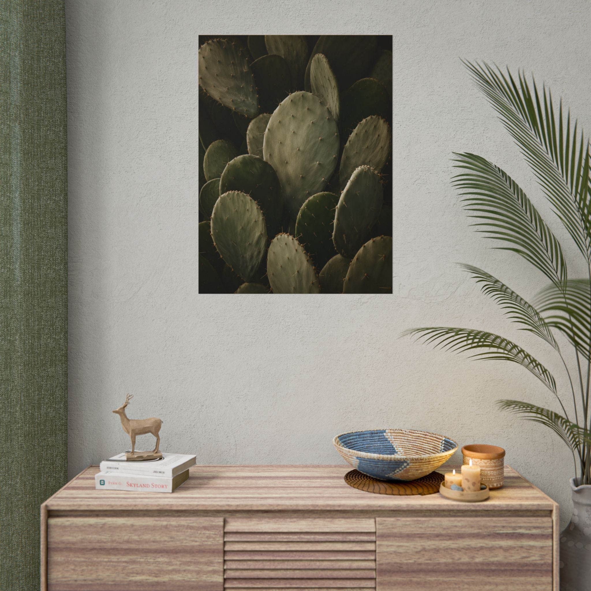 Dark Cactus Print