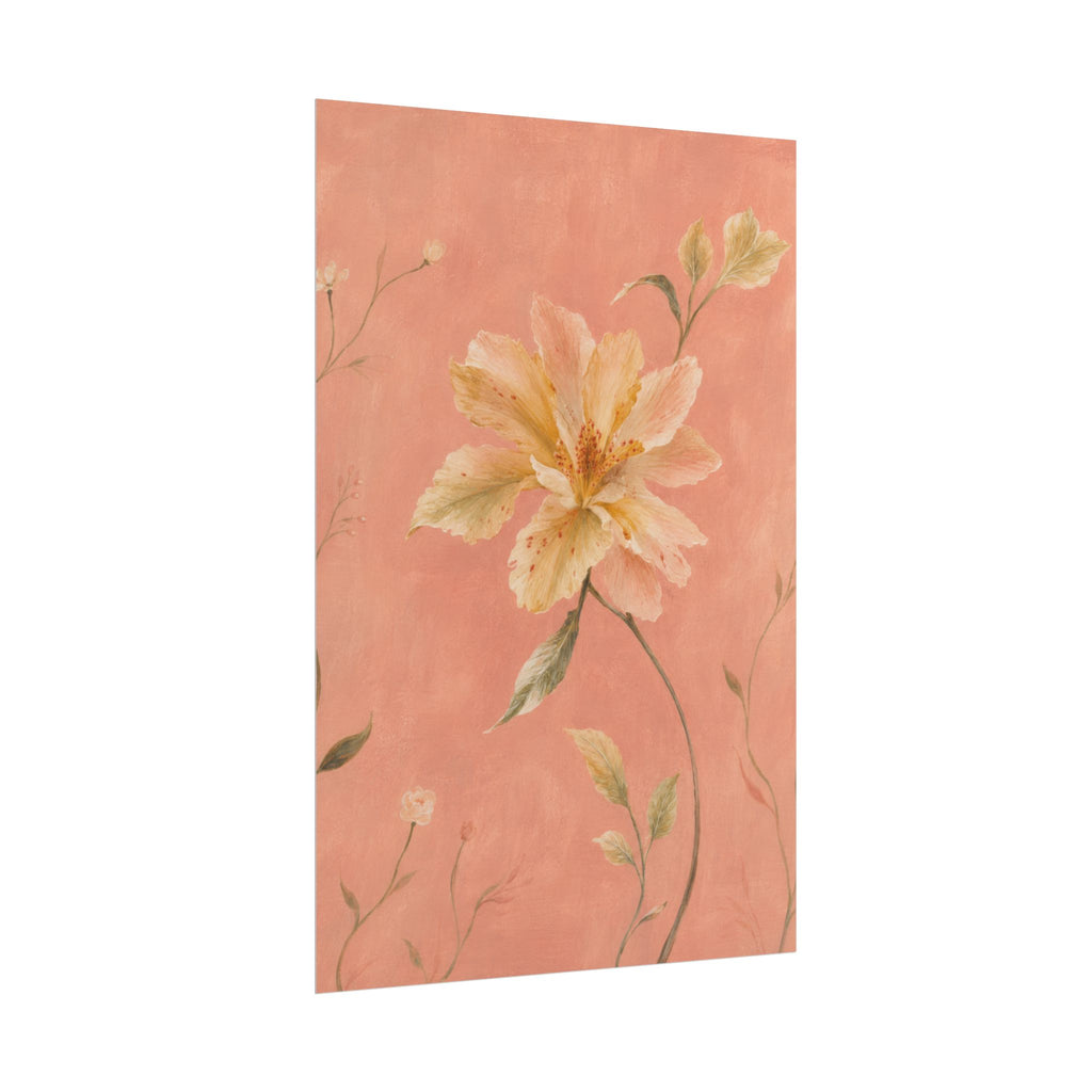 Peach Garden Flower Print