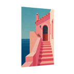 Pink Seaside Stairway Print