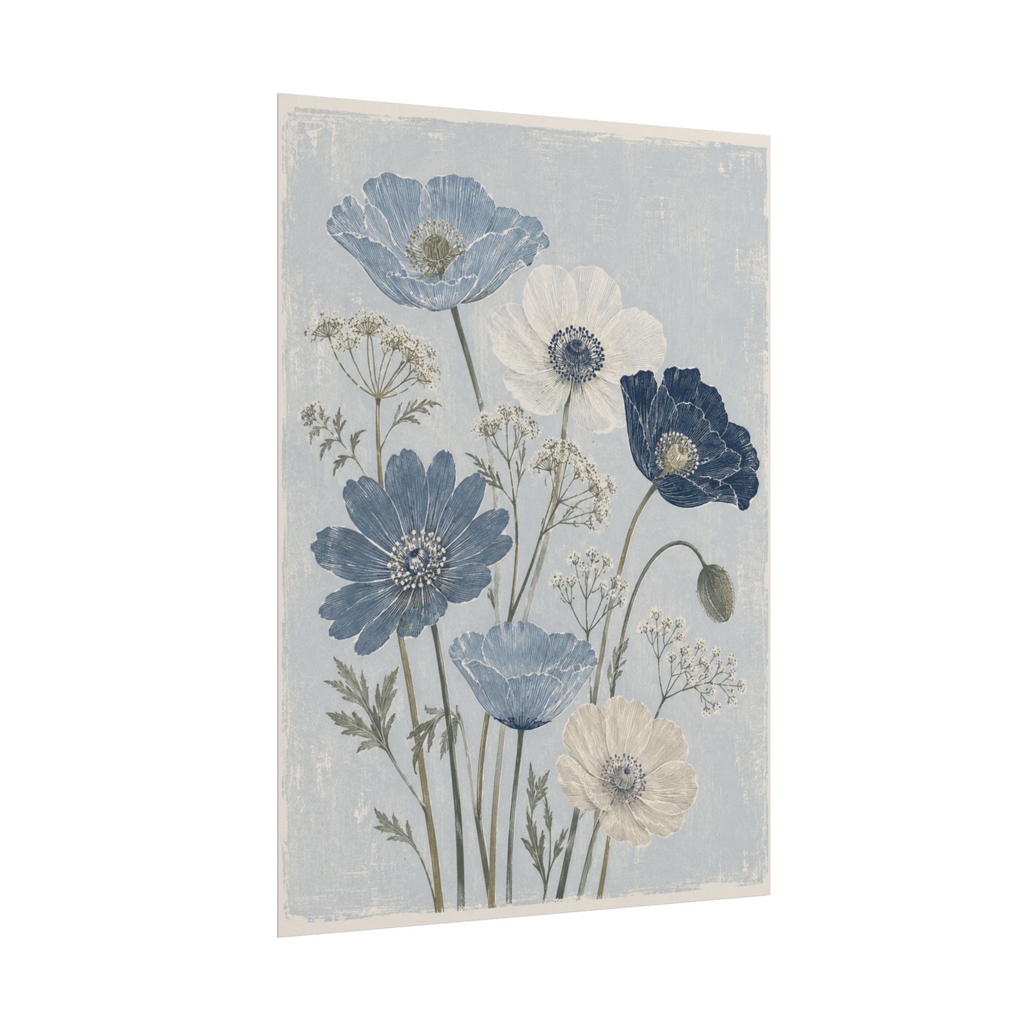 Blue Poppy Meadow Print