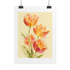 Orange Tulip Watercolor Print