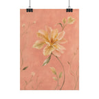 Peach Garden Flower Print
