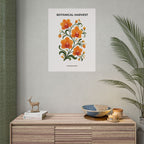 Orange Orchid Botanical Print